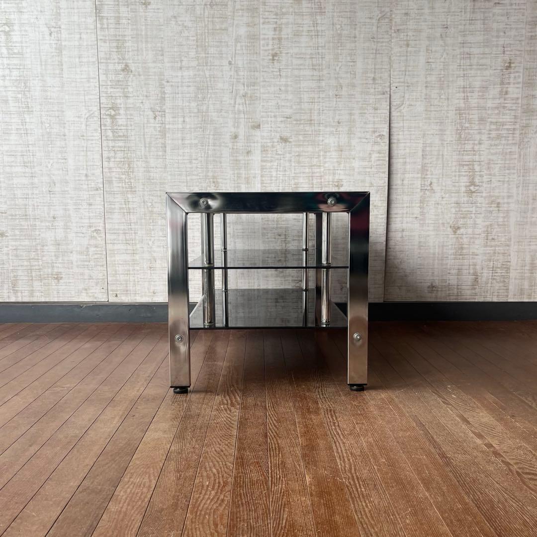 【アンティーク】アイアンフレーム ガラステーブル TVボード 収納棚 飾り棚