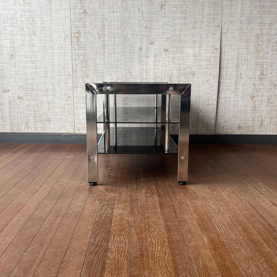 【アンティーク】アイアンフレーム ガラステーブル TVボード 収納棚 飾り棚