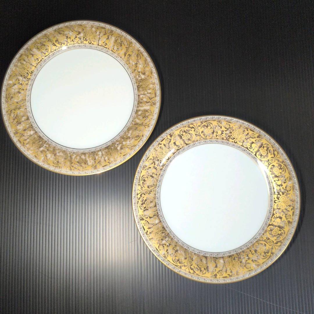 ノリタケ 75周年 金彩 プレート 26.5cm 6枚 ダイヤモンドコレクション