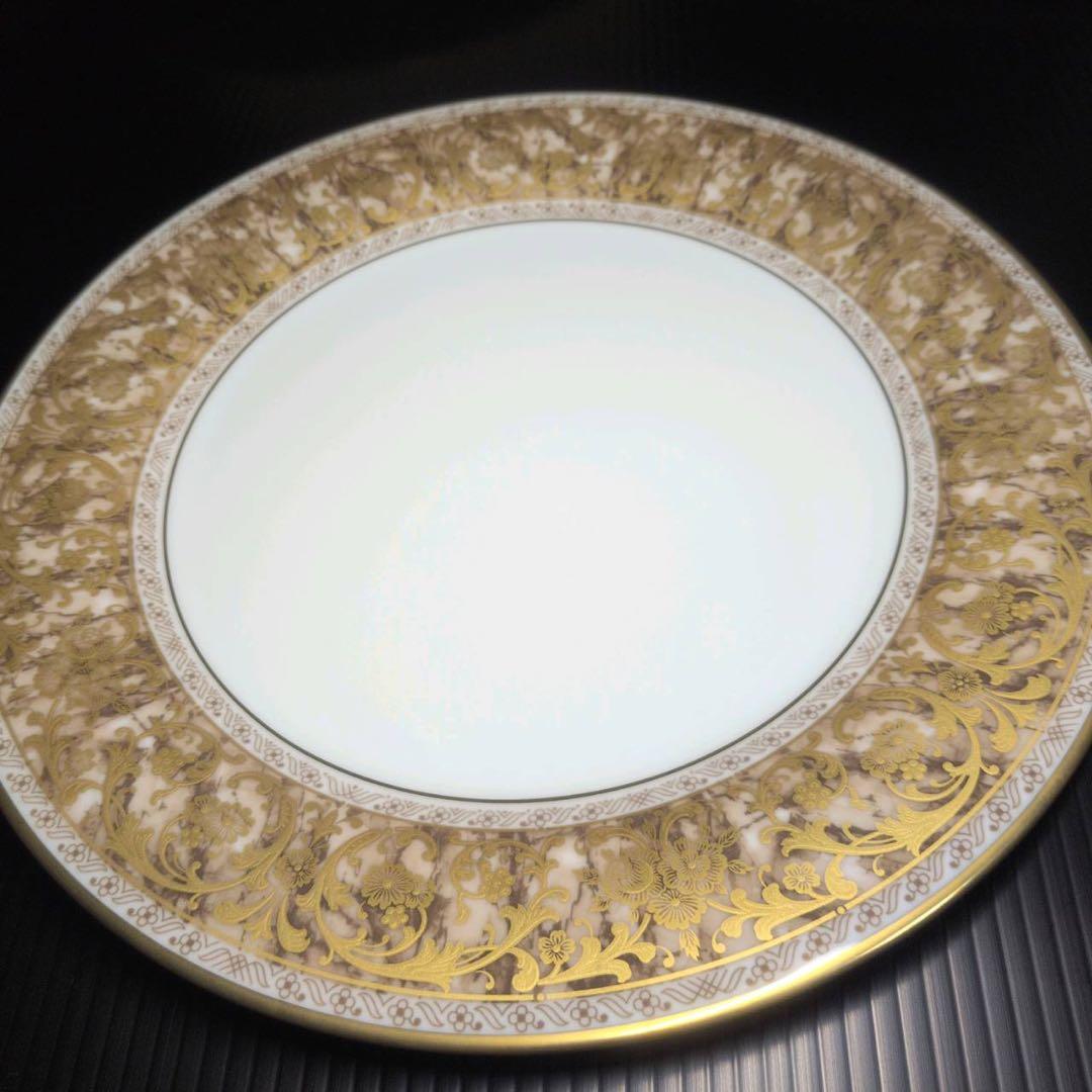 ノリタケ 75周年 金彩 プレート 26.5cm 6枚 ダイヤモンドコレクション