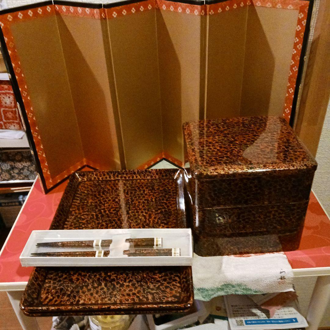 津軽塗重箱 お盆トレイ 夫婦箸 他