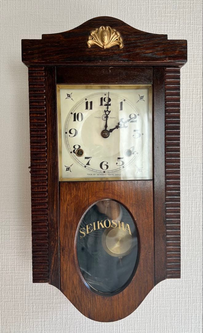 SEIKO SHA 精工舎　振り子時計ゼンマイ掛け時計柱時計ボンボン時計古時計