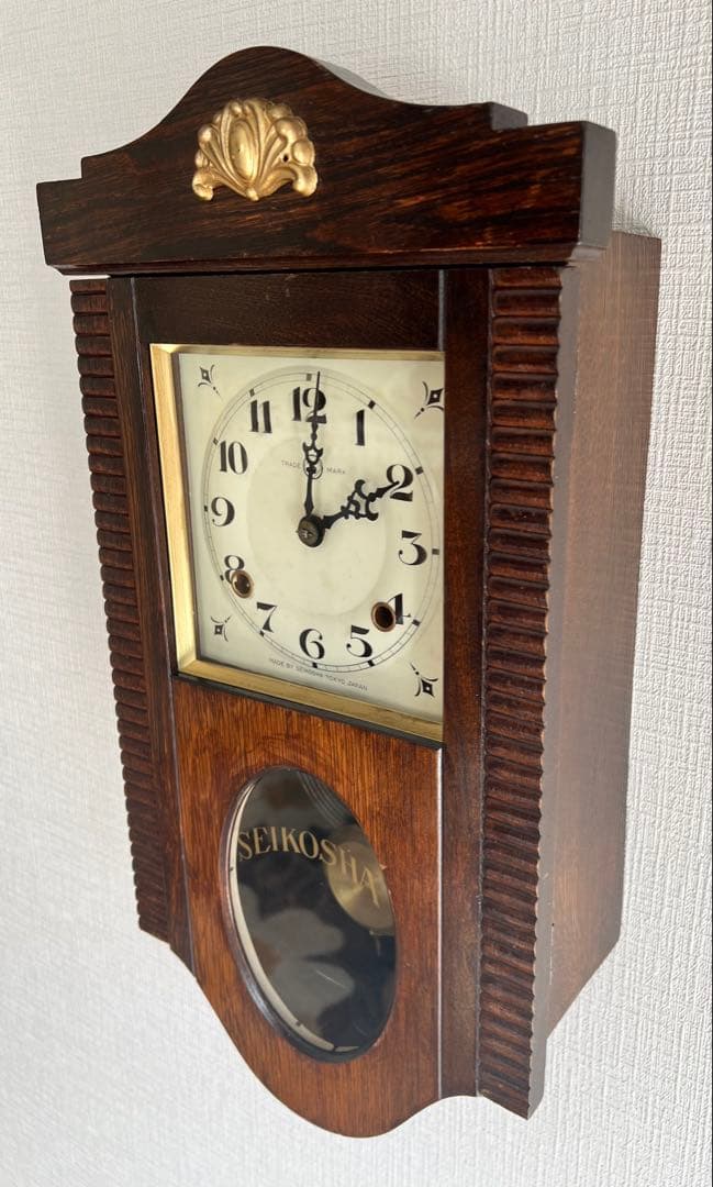 SEIKO SHA 精工舎　振り子時計ゼンマイ掛け時計柱時計ボンボン時計古時計