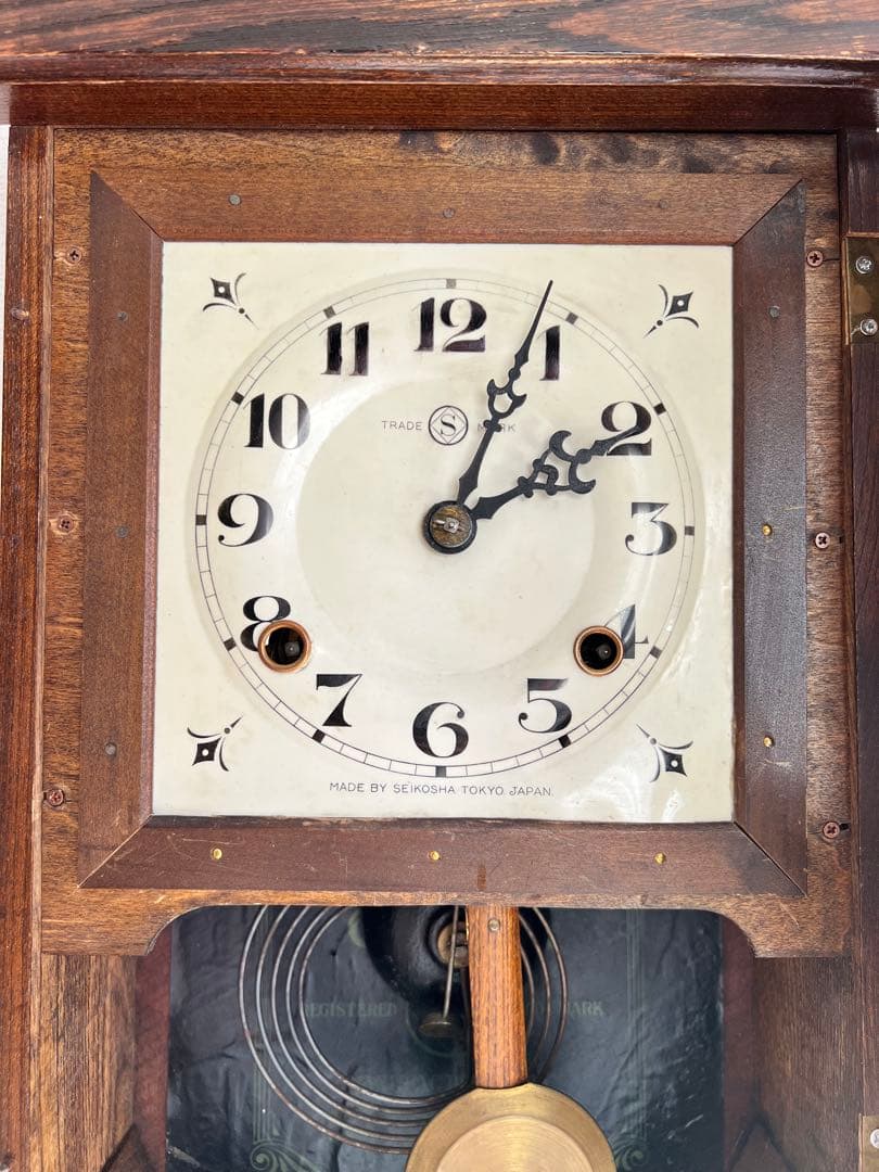SEIKO SHA 精工舎　振り子時計ゼンマイ掛け時計柱時計ボンボン時計古時計