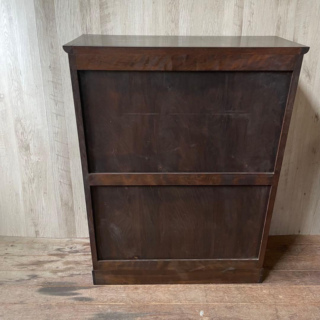 民芸家具 書棚 本棚 ガラスキャビネット アンティーク家具 ガラス扉 和家具