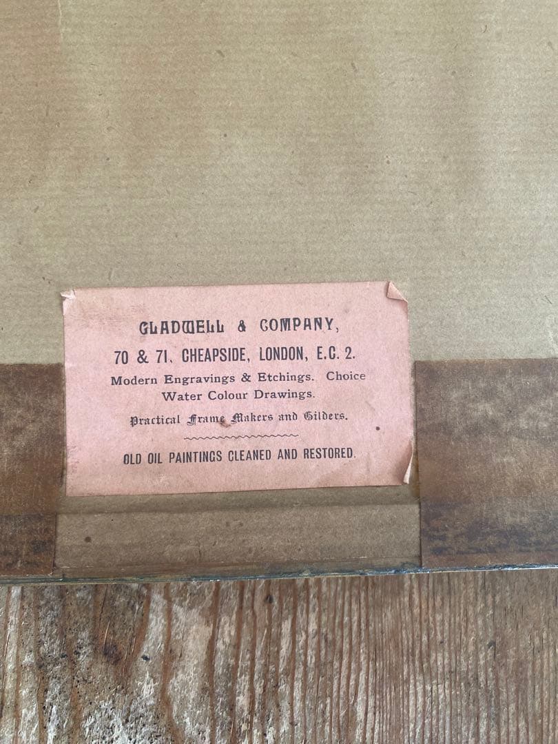 絵画 水彩画 アンティーク 額装 イギリス 1920年代 アールデコ