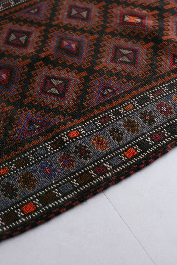 150cm×83cm ソファサイズ バルーチ トライバルラグ ヴィンテージラグ