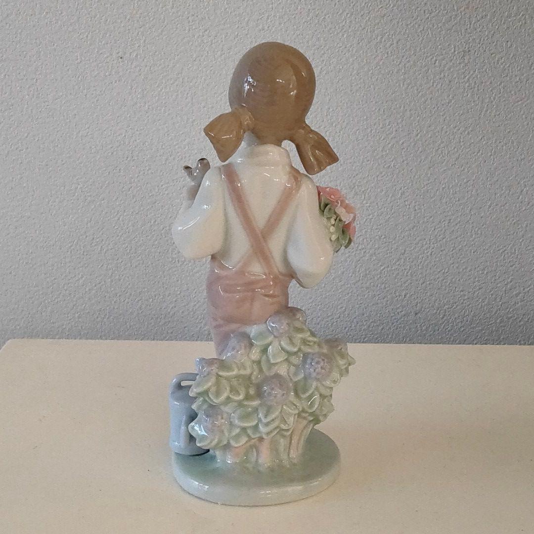 lladro 小鳥と話す少女