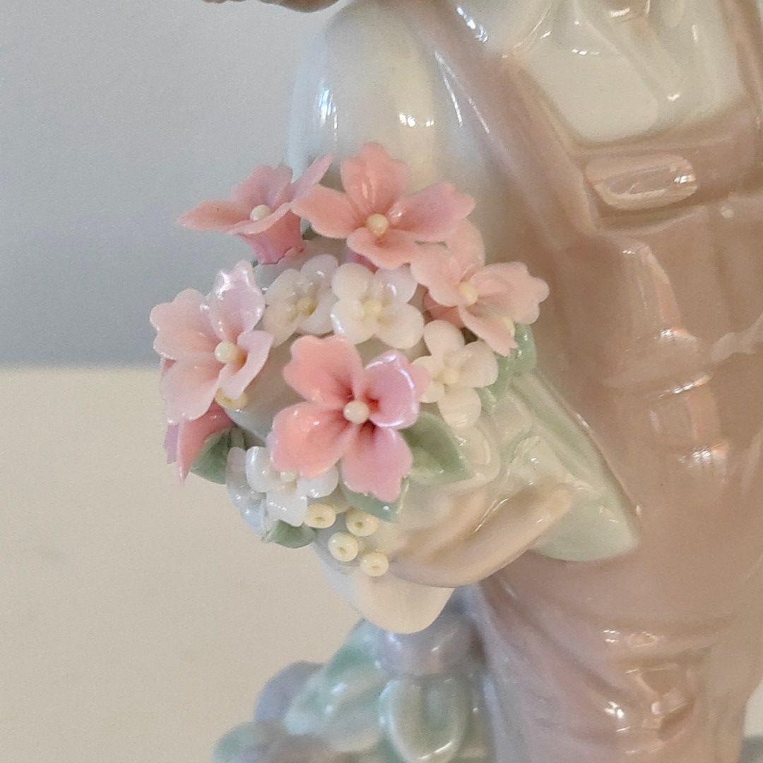 lladro 小鳥と話す少女