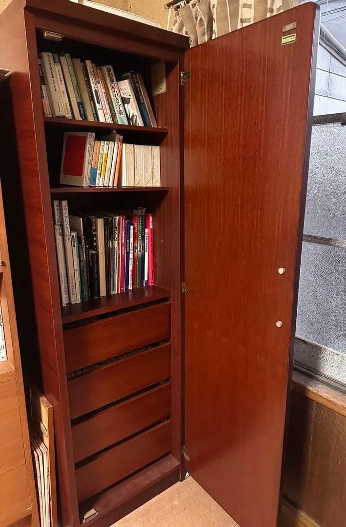 木製本棚　アンティーク　飾り棚　ヴィンテージ　キャビネット　昭和レトロ　チェスト