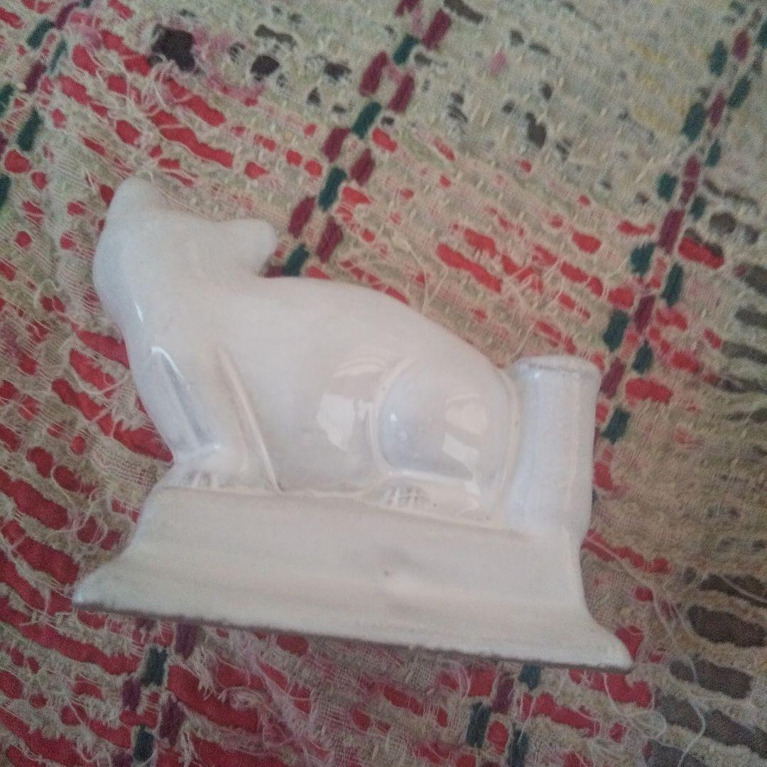 アスティエドゥヴィラット陶器 猫 白 インセンスホルダー MinouCat