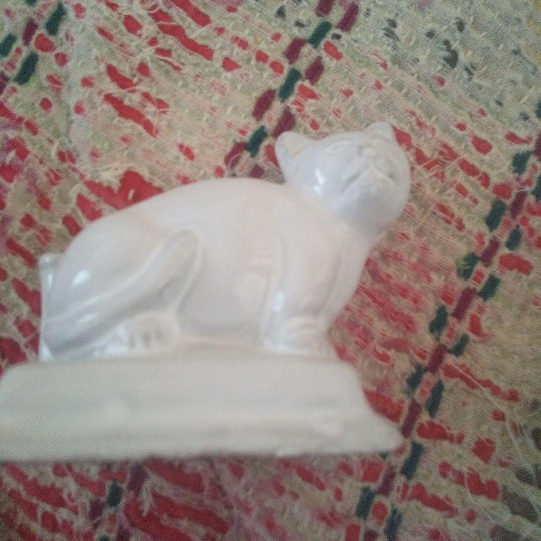 アスティエドゥヴィラット陶器 猫 白 インセンスホルダー MinouCat