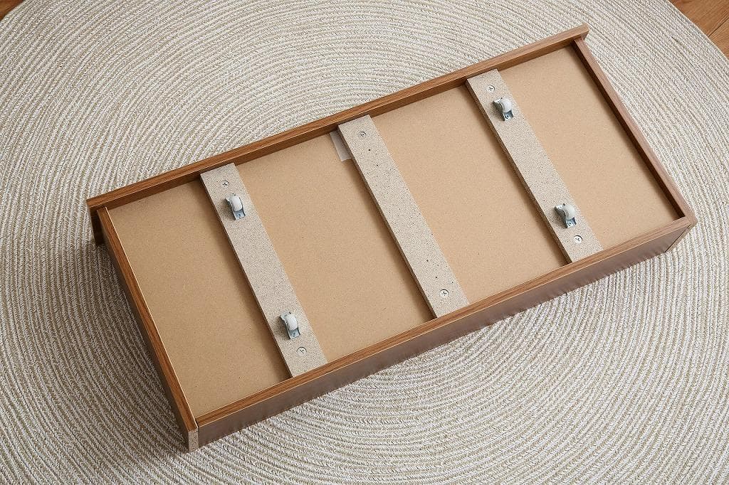 《新品・送料無料》【セミダブル】Pluto 収納付きベッド（マットレス付き）