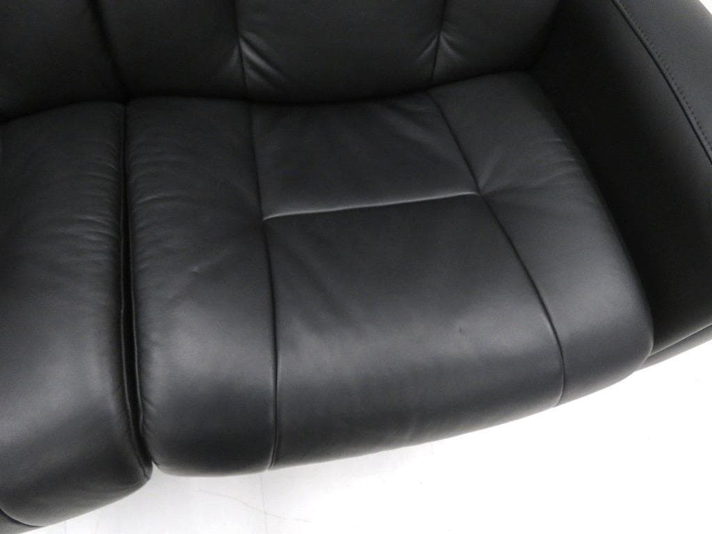 展示品　シモンズ　フィヨルド　総本革　レザー　ラブソファ　2人掛けソファ