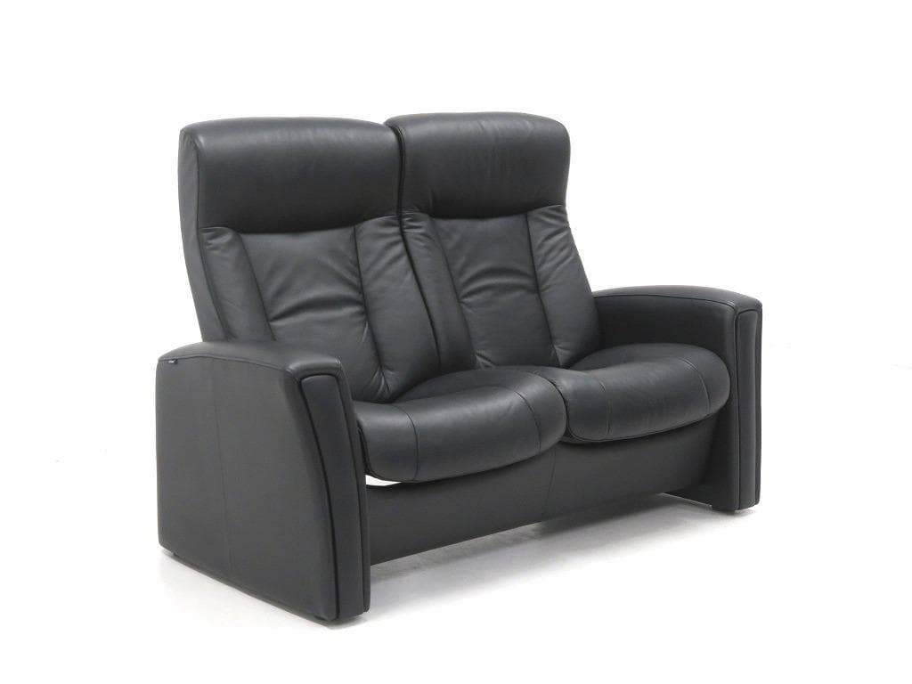 展示品　シモンズ　フィヨルド　総本革　レザー　ラブソファ　2人掛けソファ