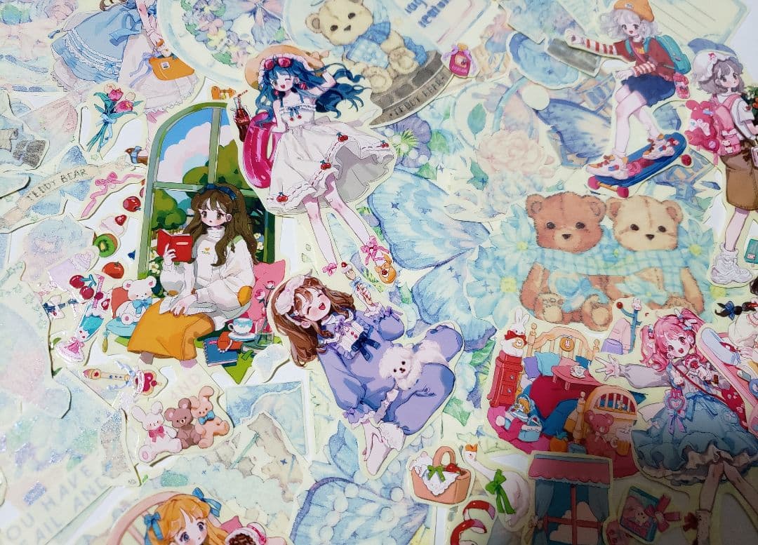 おすそ分け　フレークシール　紙もの詰め合わせ　作家