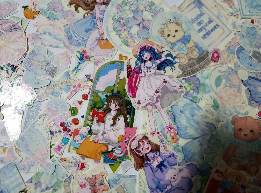 おすそ分け　フレークシール　紙もの詰め合わせ　作家