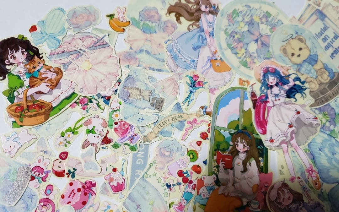 おすそ分け　フレークシール　紙もの詰め合わせ　作家