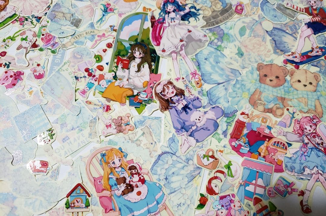 おすそ分け　フレークシール　紙もの詰め合わせ　作家