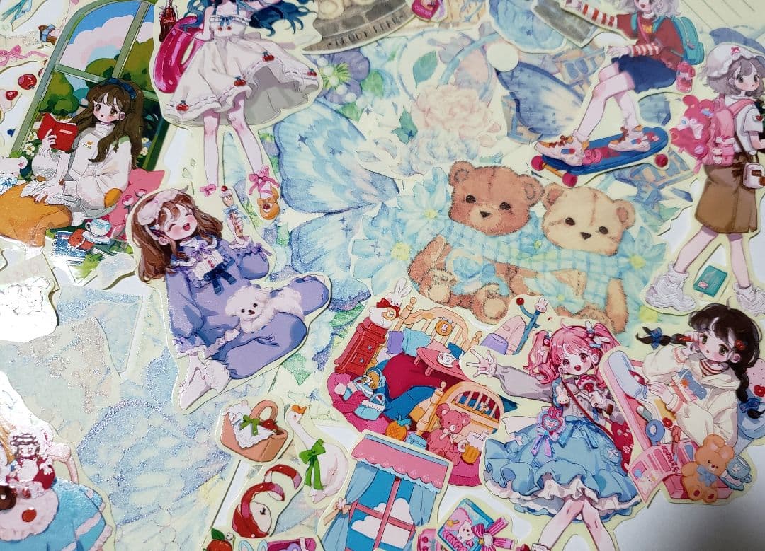 おすそ分け　フレークシール　紙もの詰め合わせ　作家