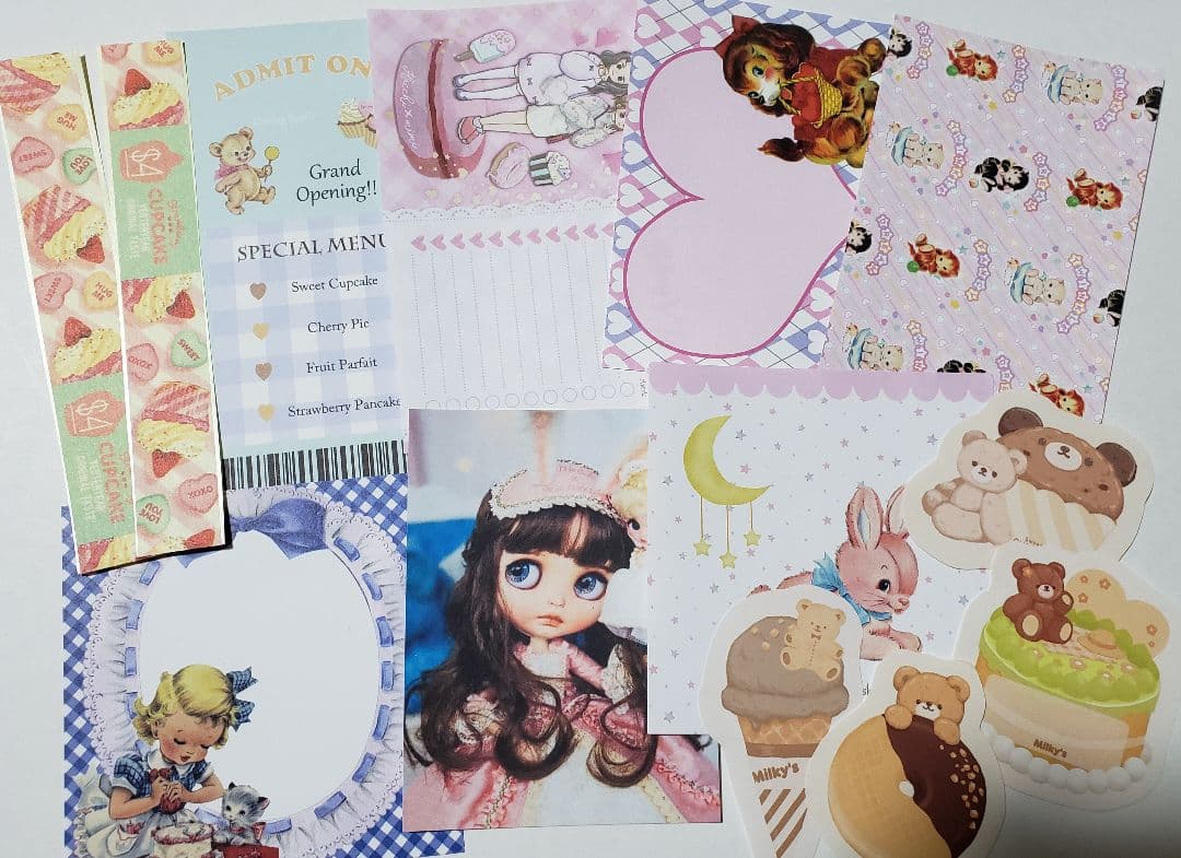 おすそ分け　フレークシール　紙もの詰め合わせ　作家