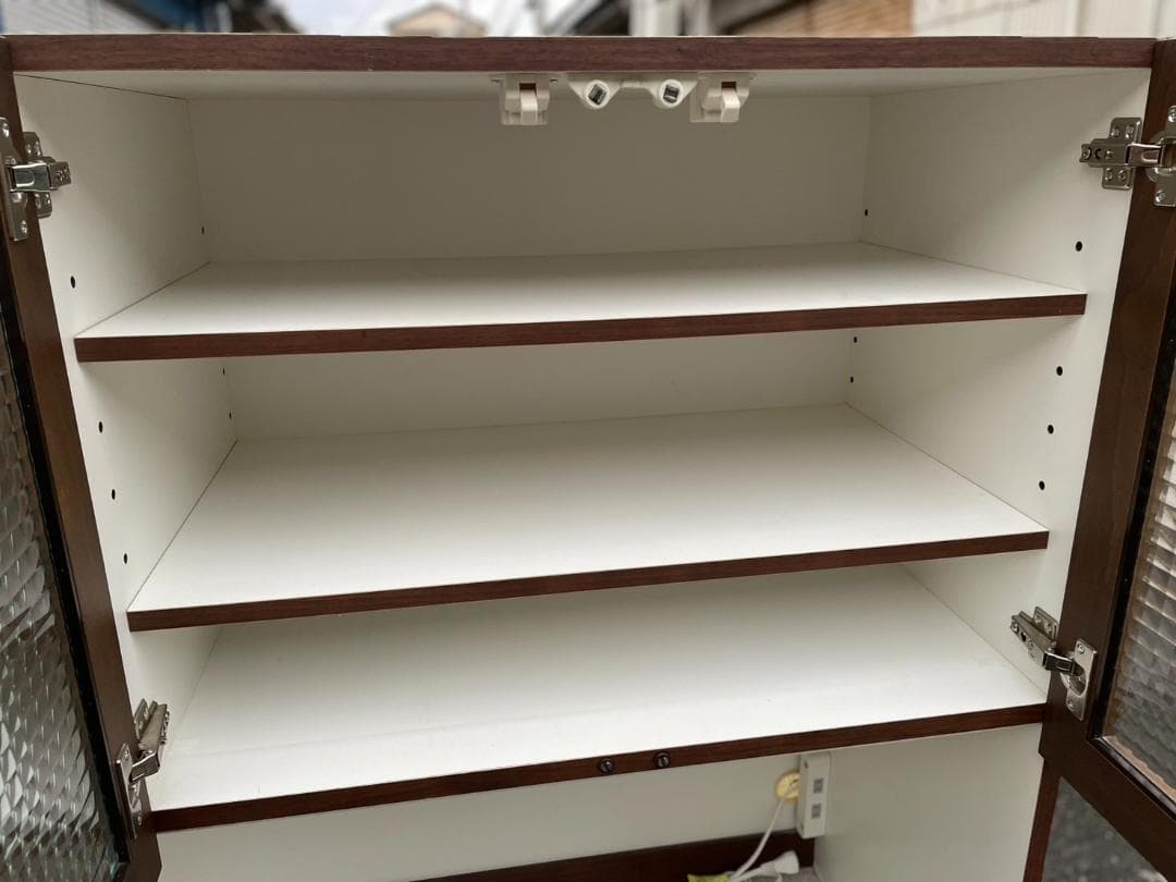 大阪京都限定 堀田木工所 オープンボードクリスS ウォルナット 食器棚