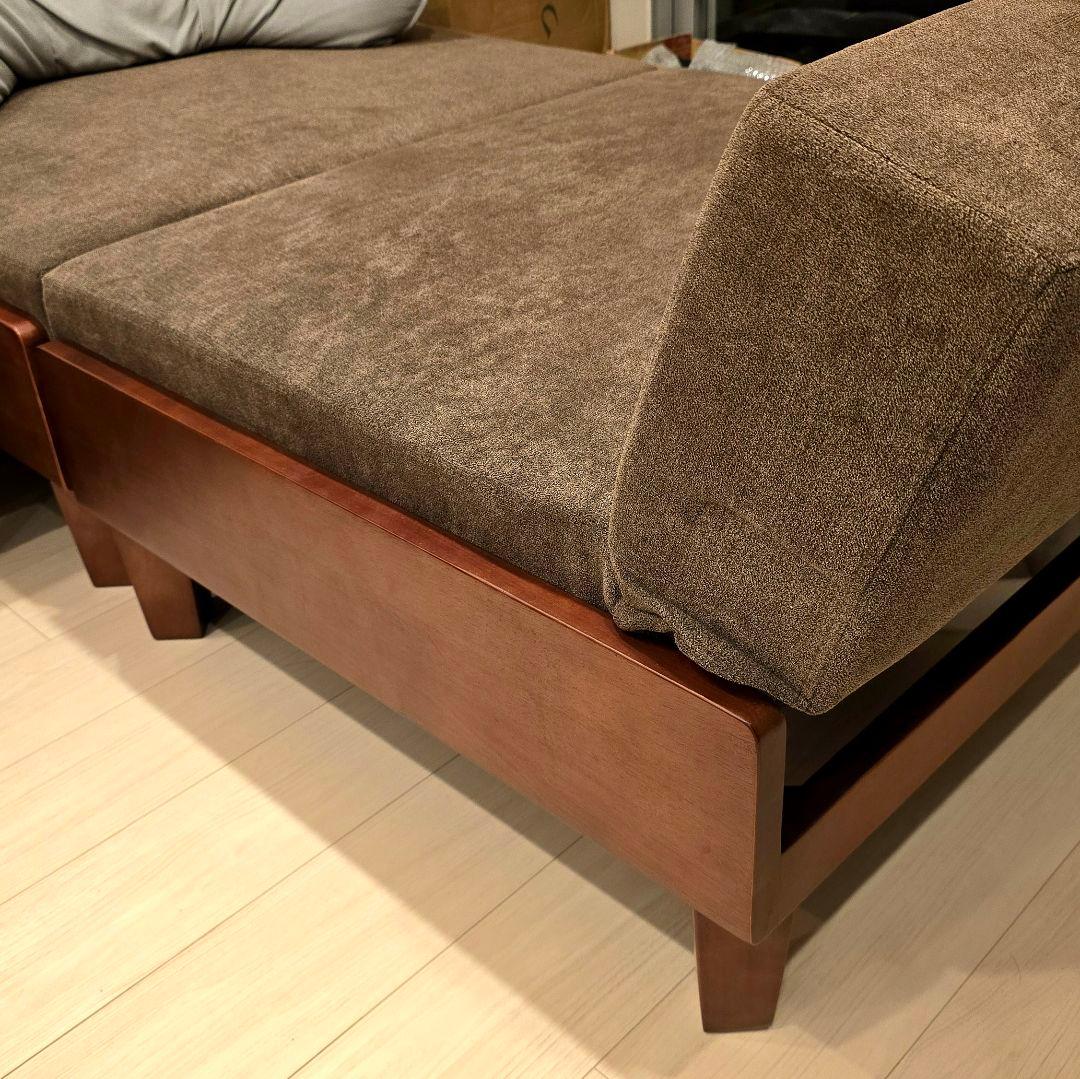 【新品未使用 2個セット】ソファベッド リクライニング estela ソファ