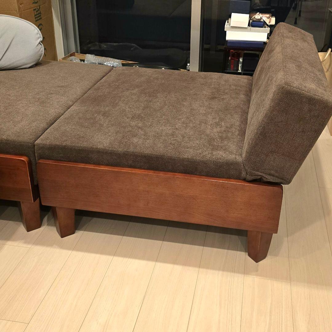 【新品未使用 2個セット】ソファベッド リクライニング estela ソファ