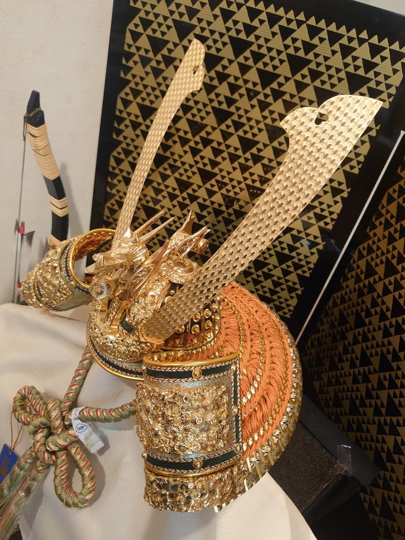 ●新品●早い者勝ち●訳あり品●フルセット　長鍬正絹糸威兜飾り　25万円高級品