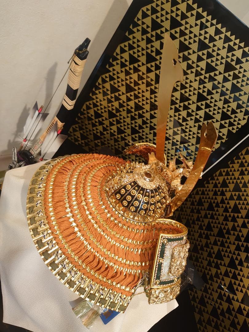 ●新品●早い者勝ち●訳あり品●フルセット　長鍬正絹糸威兜飾り　25万円高級品