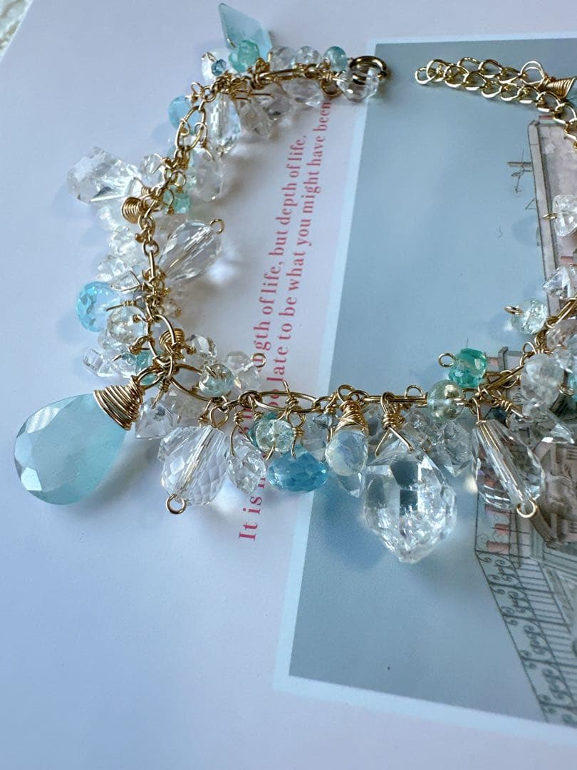 専用　　No.343 シンデレラアクアマリンのブレスレット