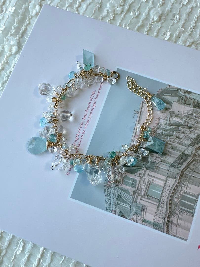 専用　　No.343 シンデレラアクアマリンのブレスレット