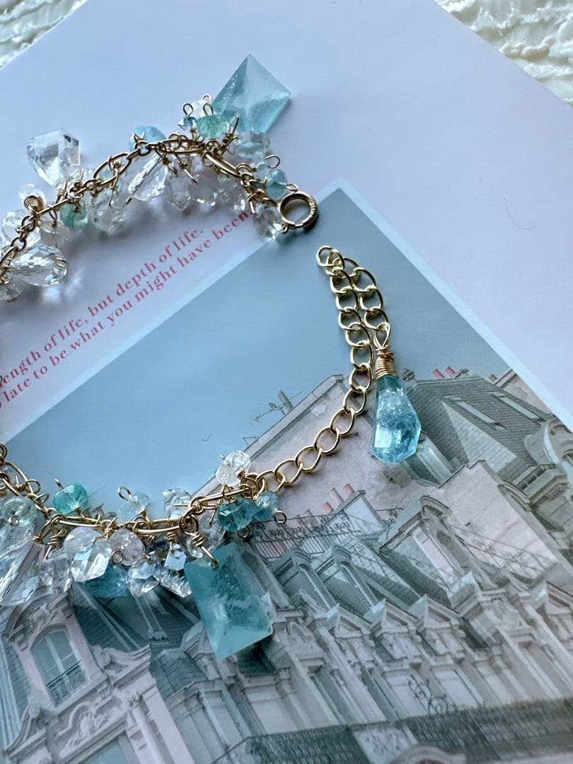 専用　　No.343 シンデレラアクアマリンのブレスレット