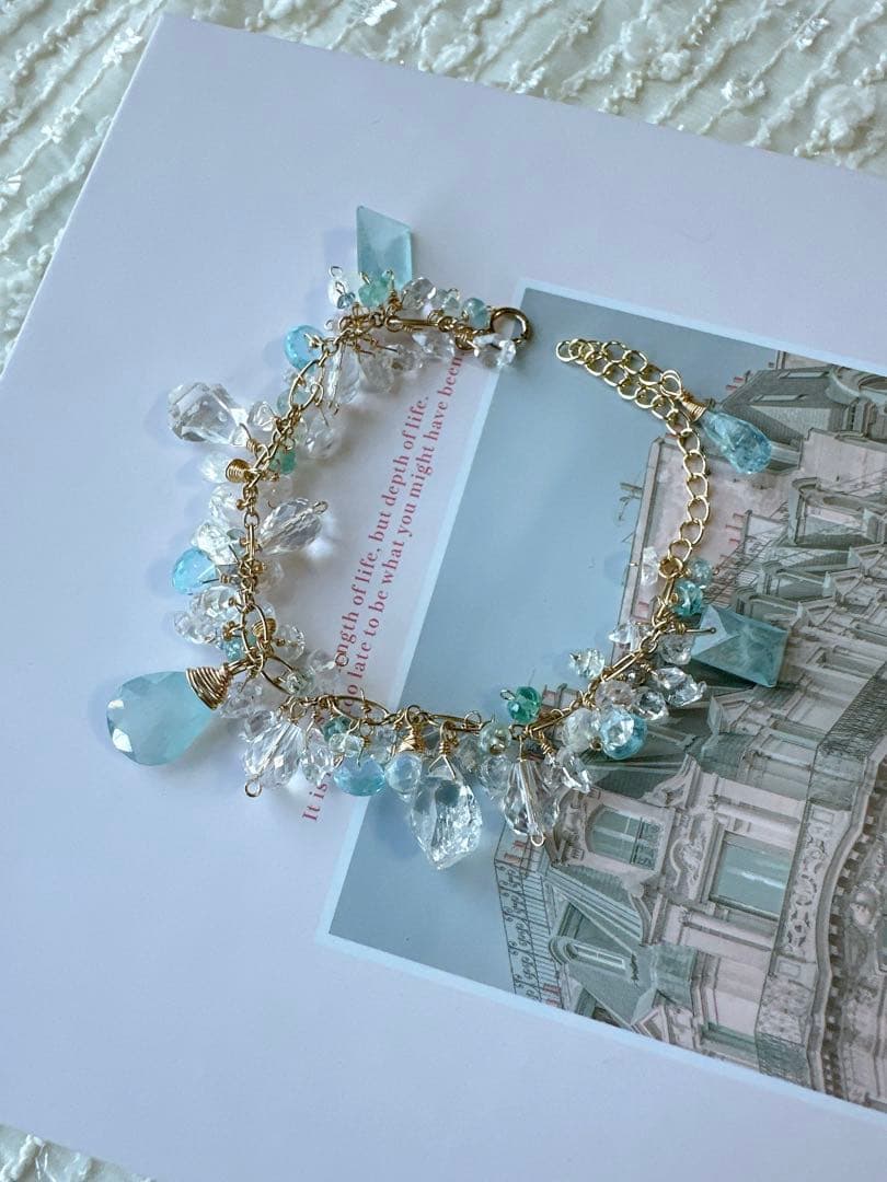 専用　　No.343 シンデレラアクアマリンのブレスレット