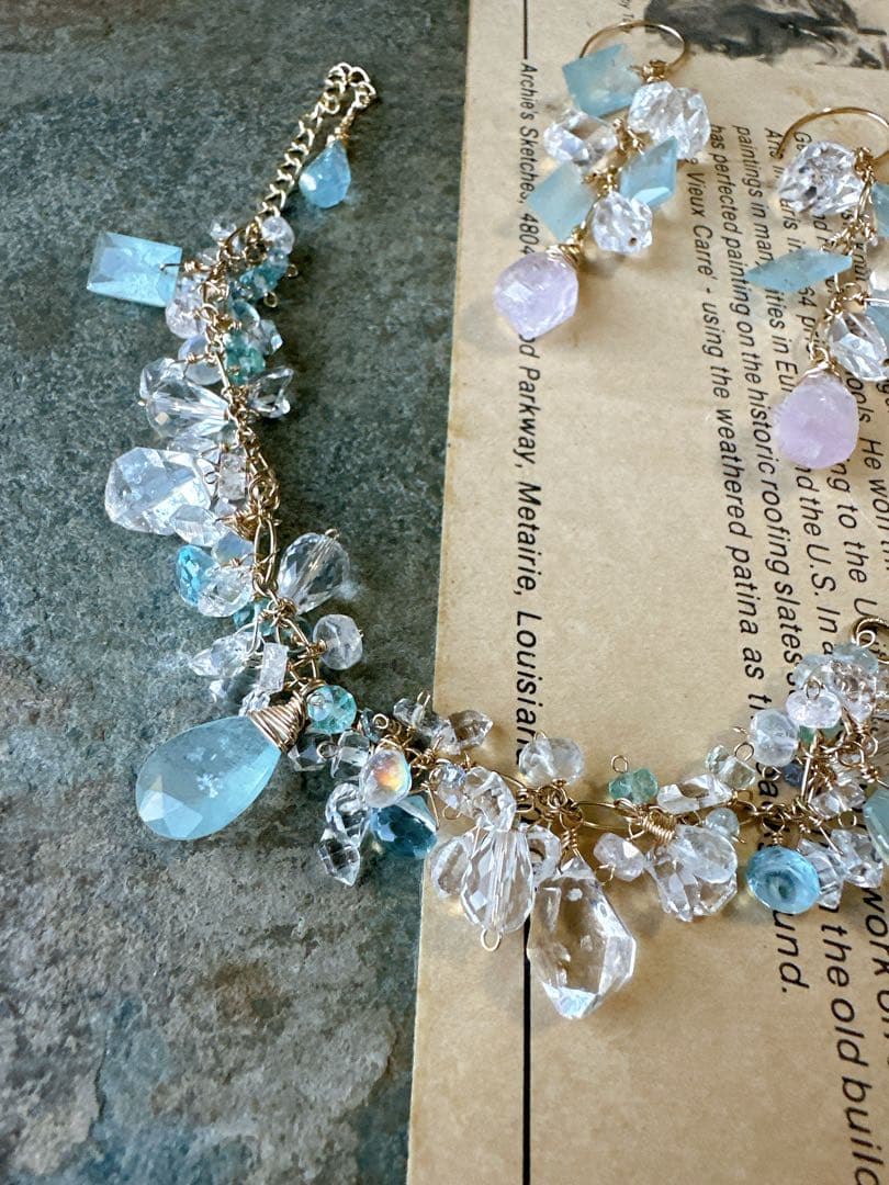 専用　　No.343 シンデレラアクアマリンのブレスレット