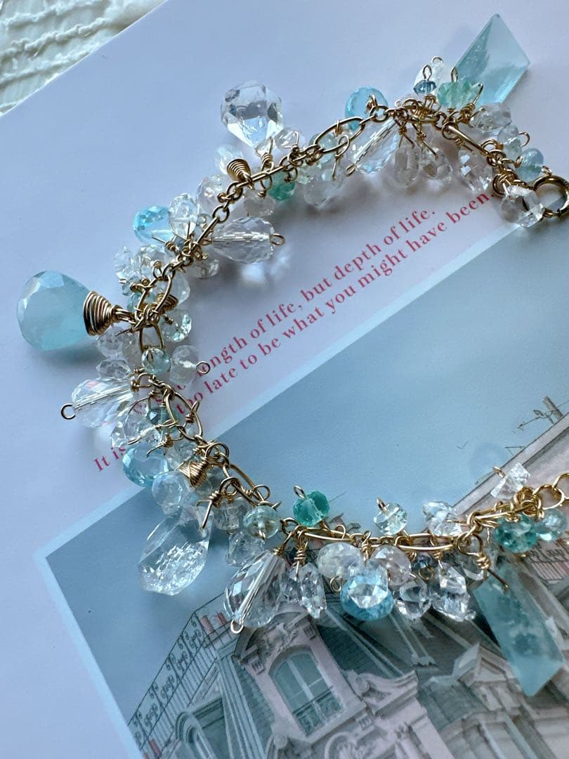 専用　　No.343 シンデレラアクアマリンのブレスレット