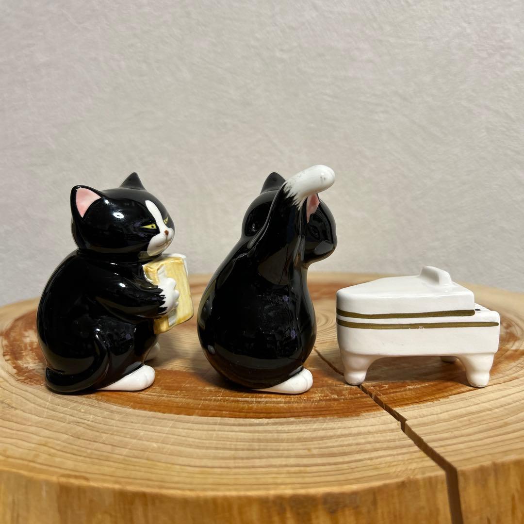 黒猫オーケストラ 置物 セブンコーポレーション 陶器 音楽隊 - メルカリ