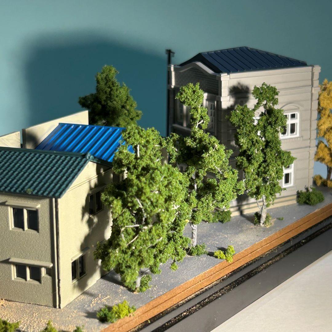 函館市電末広町界隈 市電の走る街 鉄道ジオラマ Nゲージ 展示台