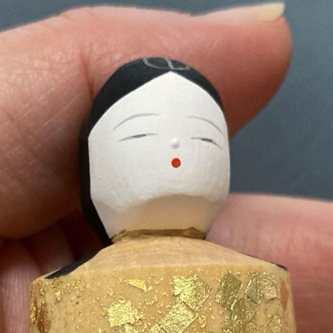 一刀彫 南雲 雛人形 ミニ雛人形 春 台座付き　ひな祭り 置物 インテリア