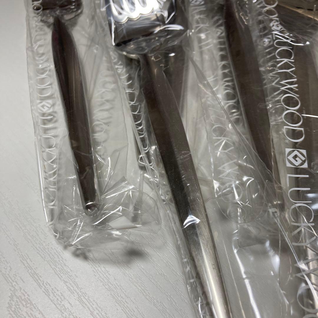 LUCKY WOOD18-12ステンレス　高級カトラリーセット 24点