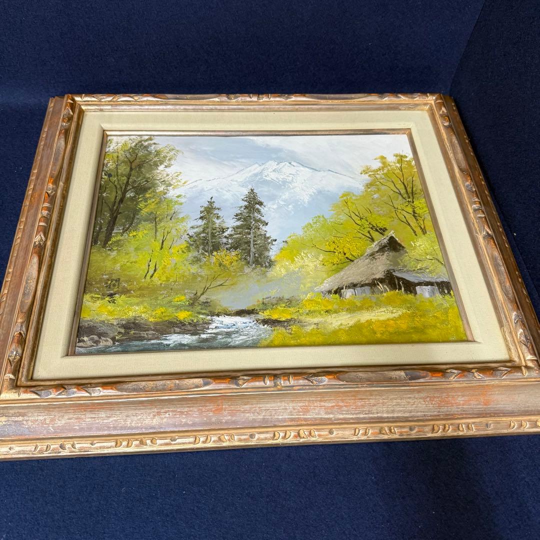 絵画 向井潤吉 乗鞍岳 風景画 油絵 油彩 F6号 直筆 サイン入り - メルカリ