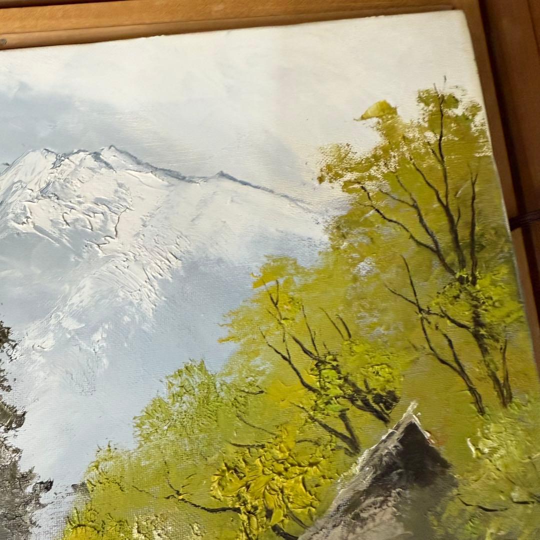 絵画 向井潤吉 乗鞍岳 風景画 油絵 油彩 F6号 直筆 サイン入り - メルカリ