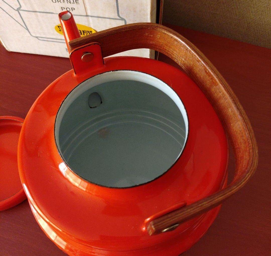 ツ*ラ様 Vintage☆琺瑯花柄ケトル☆Tiffany★箱付新品