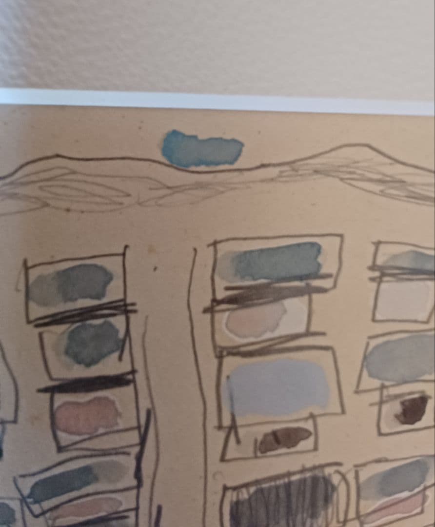 希少・真作】串田孫一 水彩・鉛筆（紙）