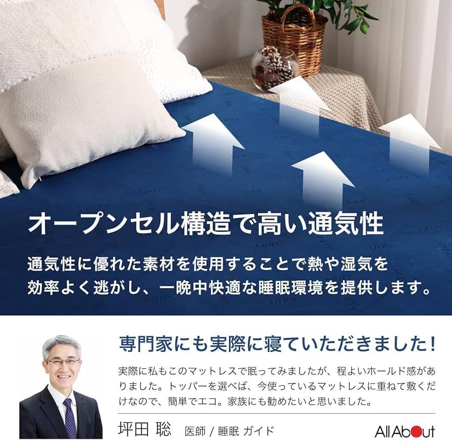 エムリリー 優反発 マットレス シングル 高反発 トッパー 厚さ5cm