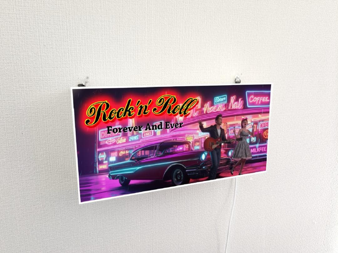【オーダー無料】ロックンロール ロカビリー 照明 看板 置物 雑貨 ライトBOX