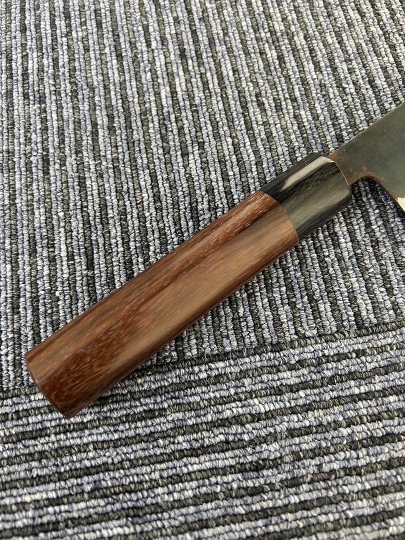 仙助 三徳 包丁 170mm 安来鋼 青紙二号 紫檀シノギ柄 ①