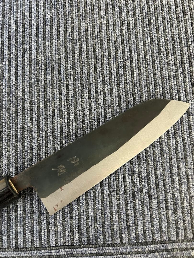 仙助 三徳 包丁 170mm 安来鋼 青紙二号 紫檀シノギ柄 ①