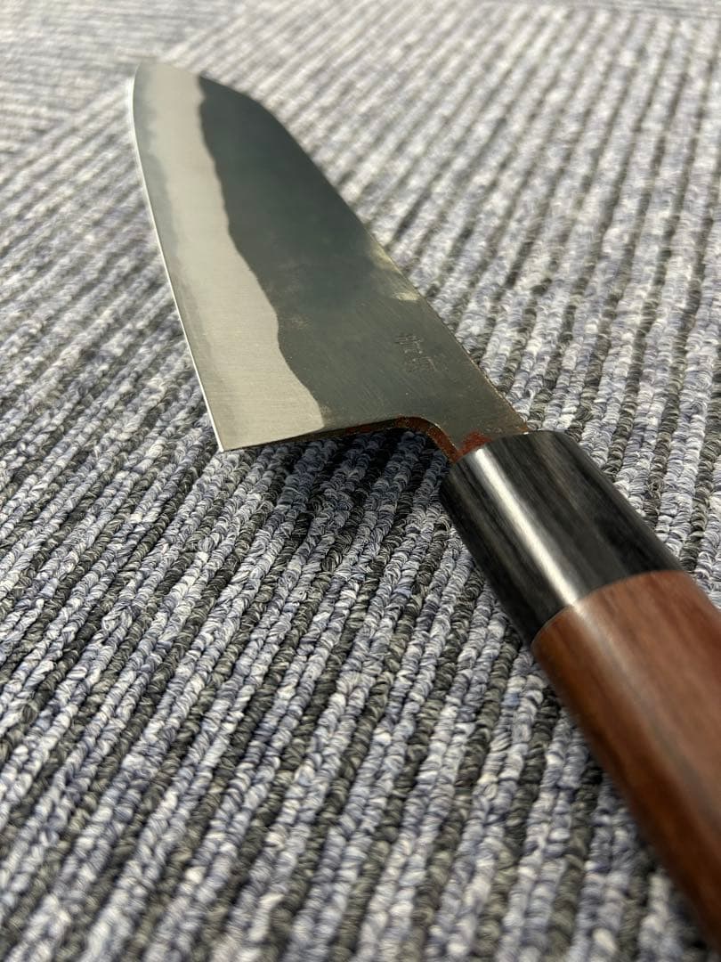 仙助 三徳 包丁 170mm 安来鋼 青紙二号 紫檀シノギ柄 ①