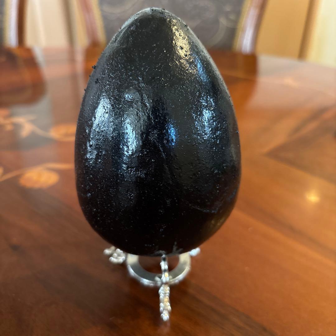 天然石♡ピカピカ♡アメジスト♡たまご♡大仏さま座ります♡台座付き